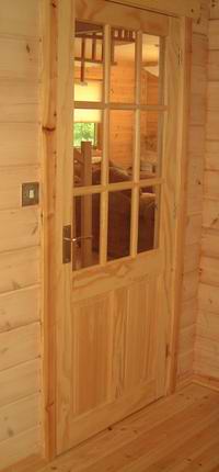 log cabin door